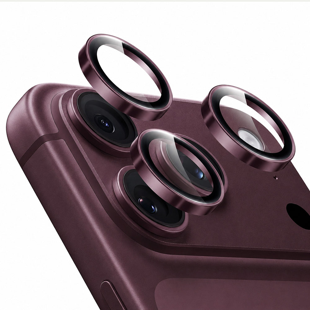 Skyddande bakre kameraskydd ESR Armorite för Apple iPhone 18 Pro / 18 Pro max, härdat glas, mörk vinröd