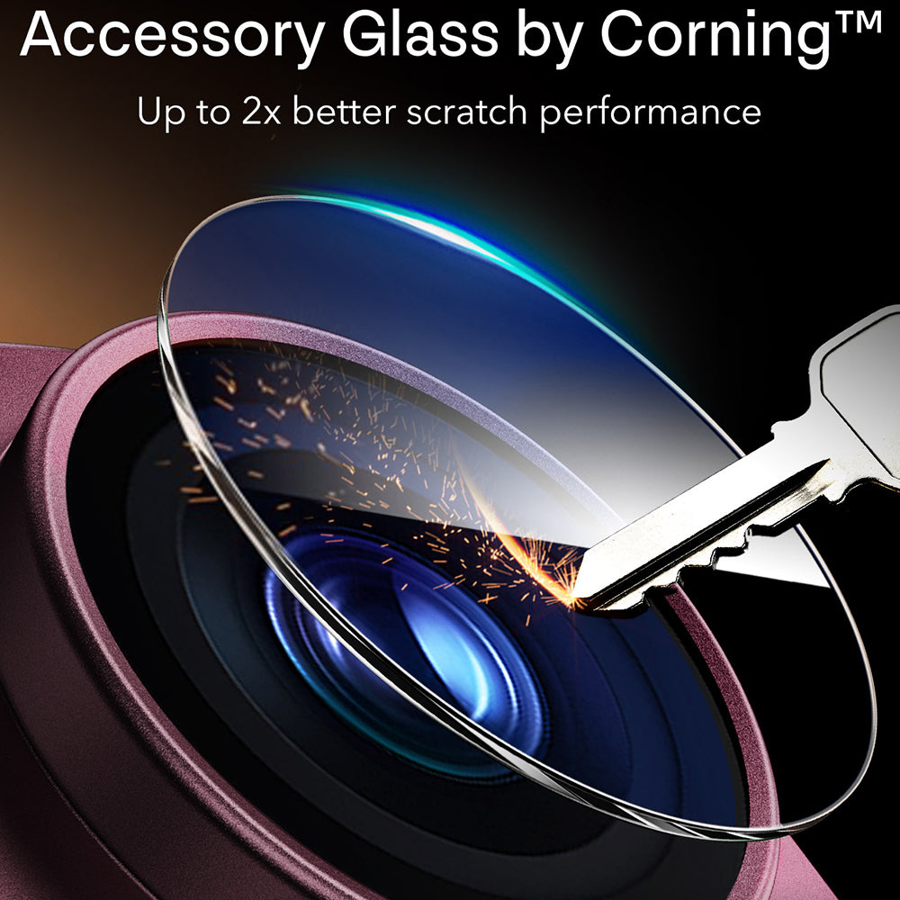 Skyddande film för bakre kamera ESR Armorite Pro för Apple iPhone 18 Pro, härdat glas, mörk vinröd