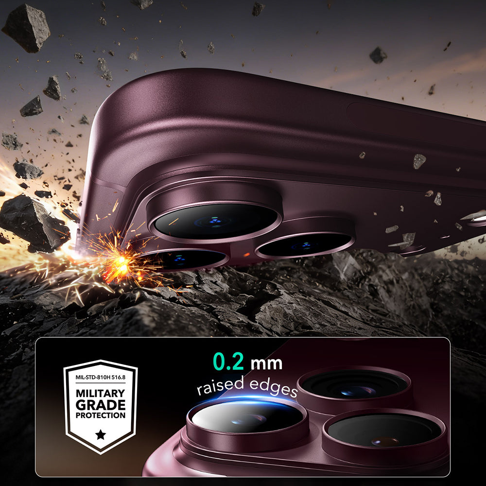 Skyddande film för bakre kamera ESR Armorite Pro för Apple iPhone 18 Pro, härdat glas, mörk vinröd