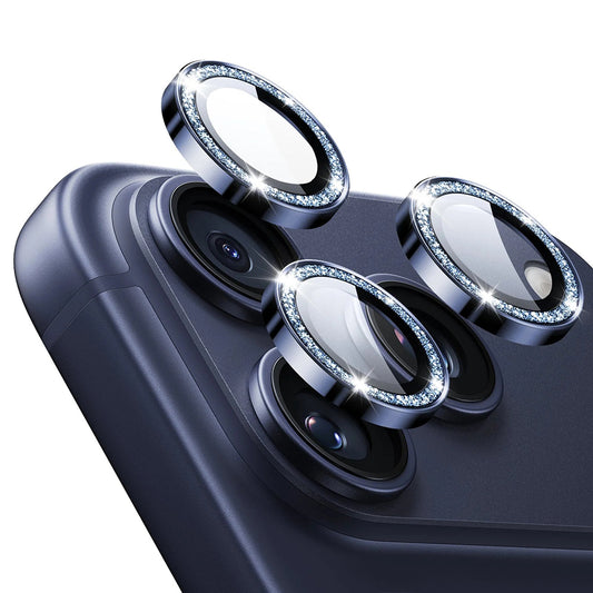 Skyddsfilm för bakre kamera ESR Glitter Diamond Armorite för Apple iPhone 17 Pro Max / 17 Pro, Härdat glas, Full lim, Blå