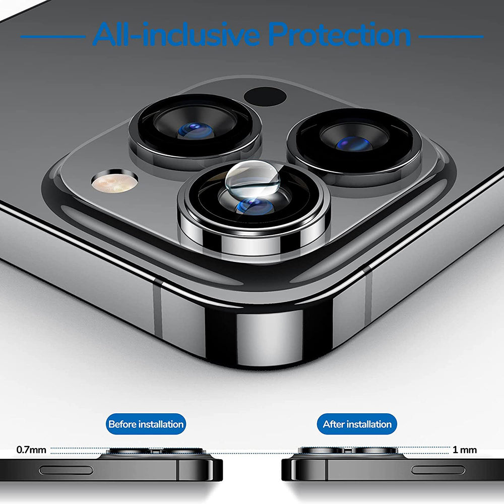 Skyddsfilm för bakre kamera Lito S+ för Apple iPhone 14 Pro, härdat glas, silver