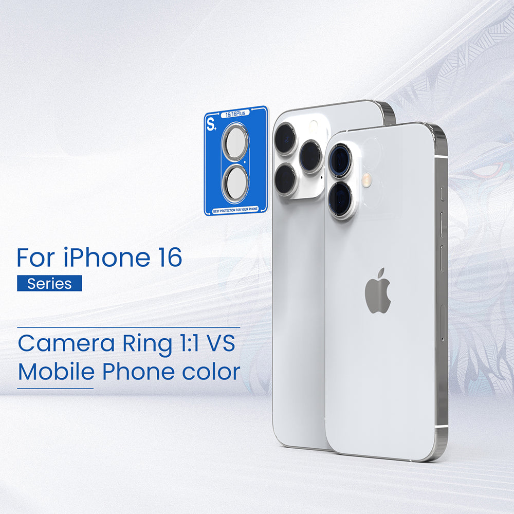 Skyddsfilm för bakre kamera Lito S+ för Apple iPhone 16 Pro Max / 16 Pro, härdat glas, silver