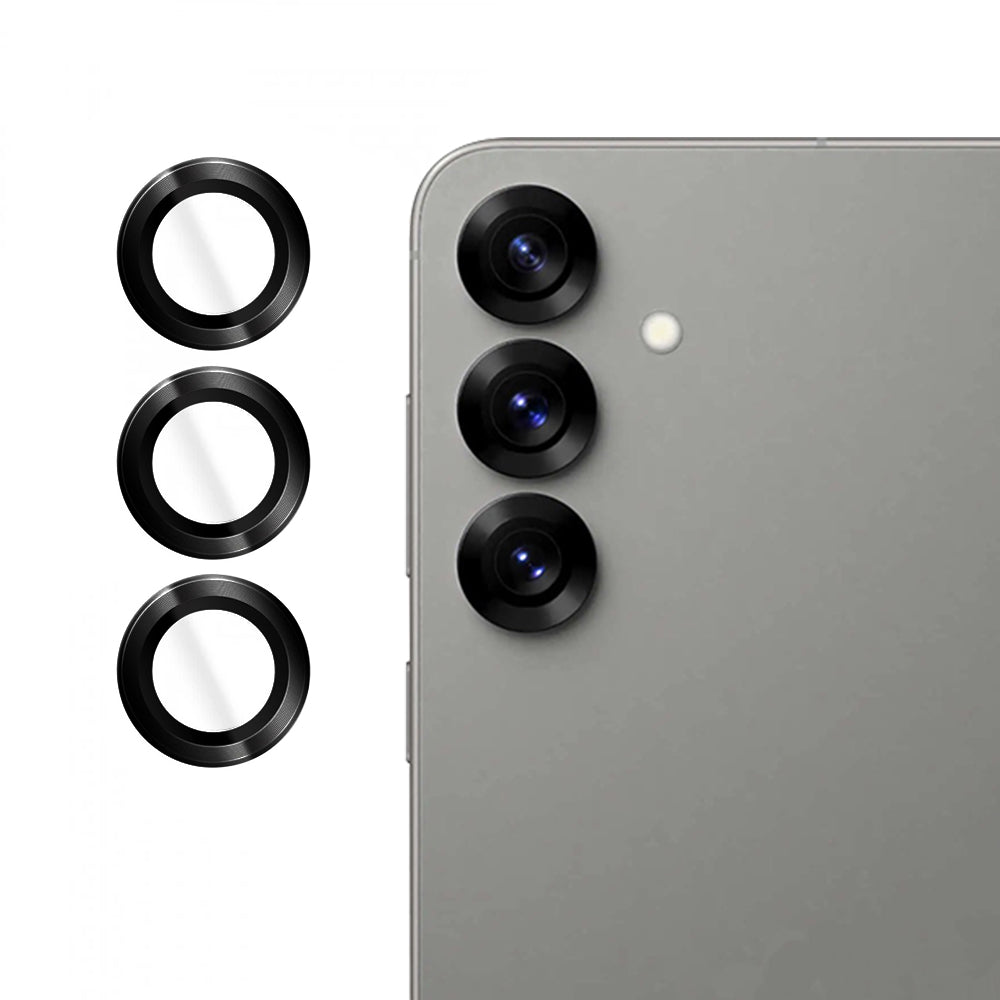 Skyddsfodral för bakre kamera Lito S+ för Samsung Galaxy S25 S931, härdat glas, svart