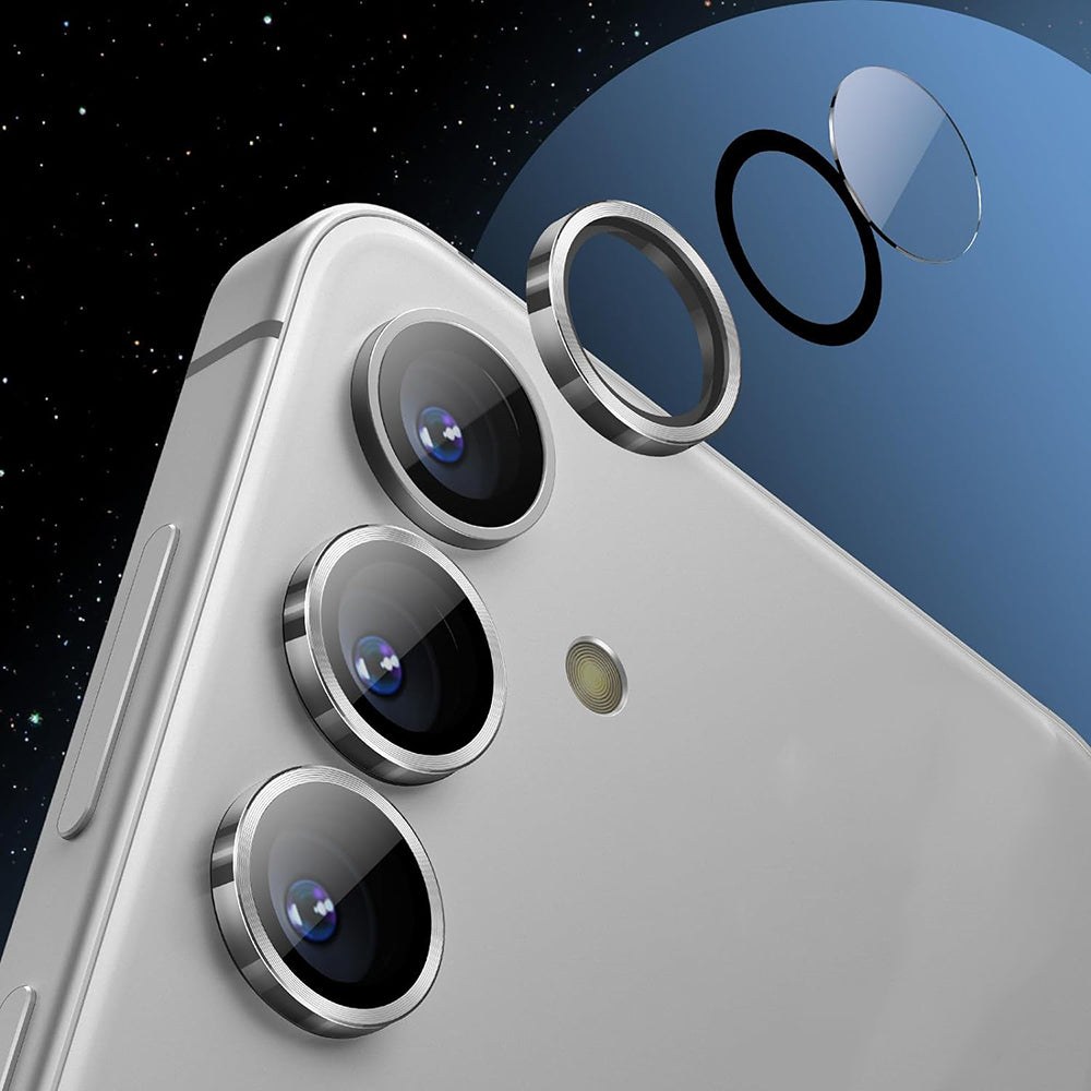 Skyddsfodral för bakre kamera Lito S+ för Samsung Galaxy S25 S931, härdat glas, svart