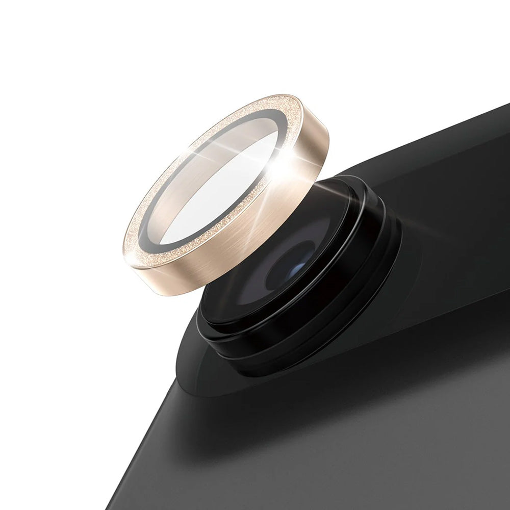 Skyddsfilm för bakre kameran PanzerGlass Hoops Glitter för Apple iPhone 17 Air, Härdat glas, Guld
