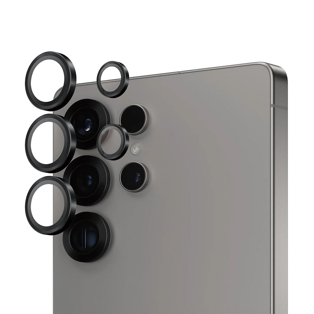 Skyddsfilm för bakre kamera PanzerGlass Hoops för Samsung Galaxy S25 Ultra S938, Härdat glas, Svart