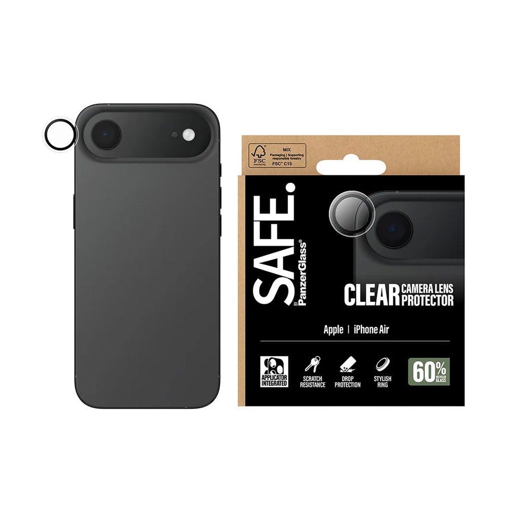 Skyddsfilm för bakre kamera PanzerGlass Safe. för Apple iPhone 17 Air, Härdat glas, Transparent
