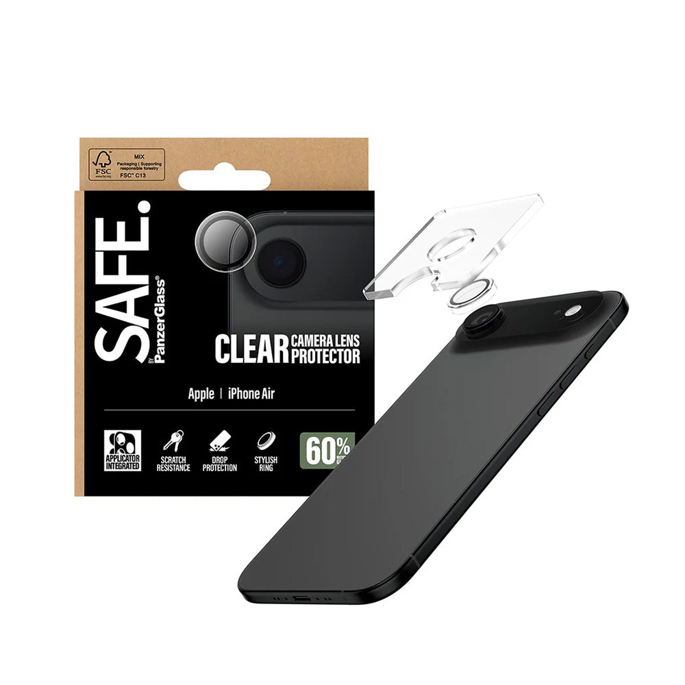 Skyddsfilm för bakre kamera PanzerGlass Safe. för Apple iPhone 17 Air, Härdat glas, Transparent