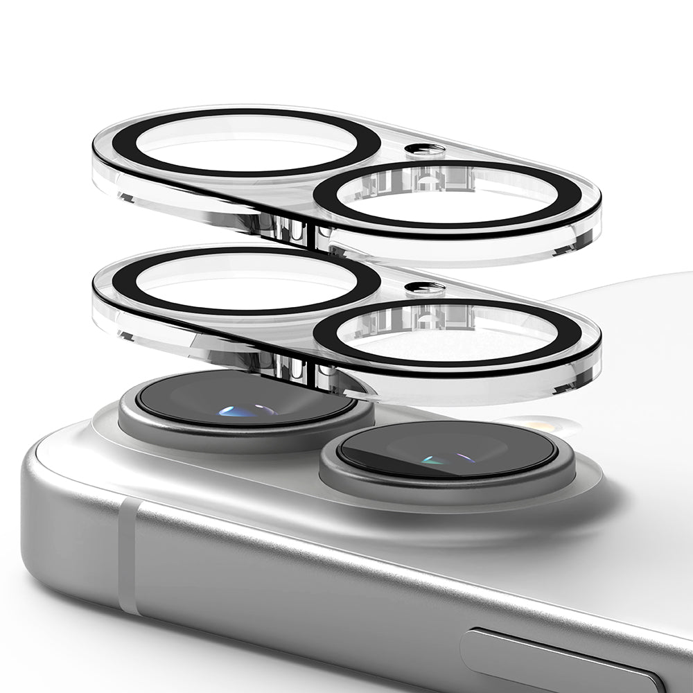 Ringke bakkameraskyddsfilm för Apple iPhone 16 Plus / 16, härdat glas, set med 2 stycken, transparent