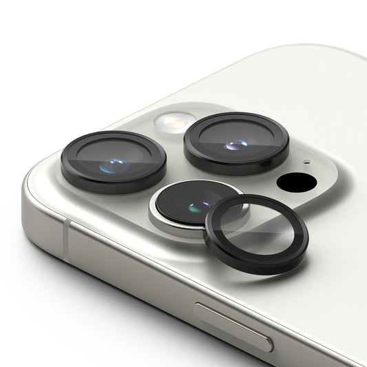 Skyddsfilm för bakre kamera Ringke för Apple iPhone 16 Pro Max / 16 Pro, Härdat glas, Set med 2 stycken, Svart
