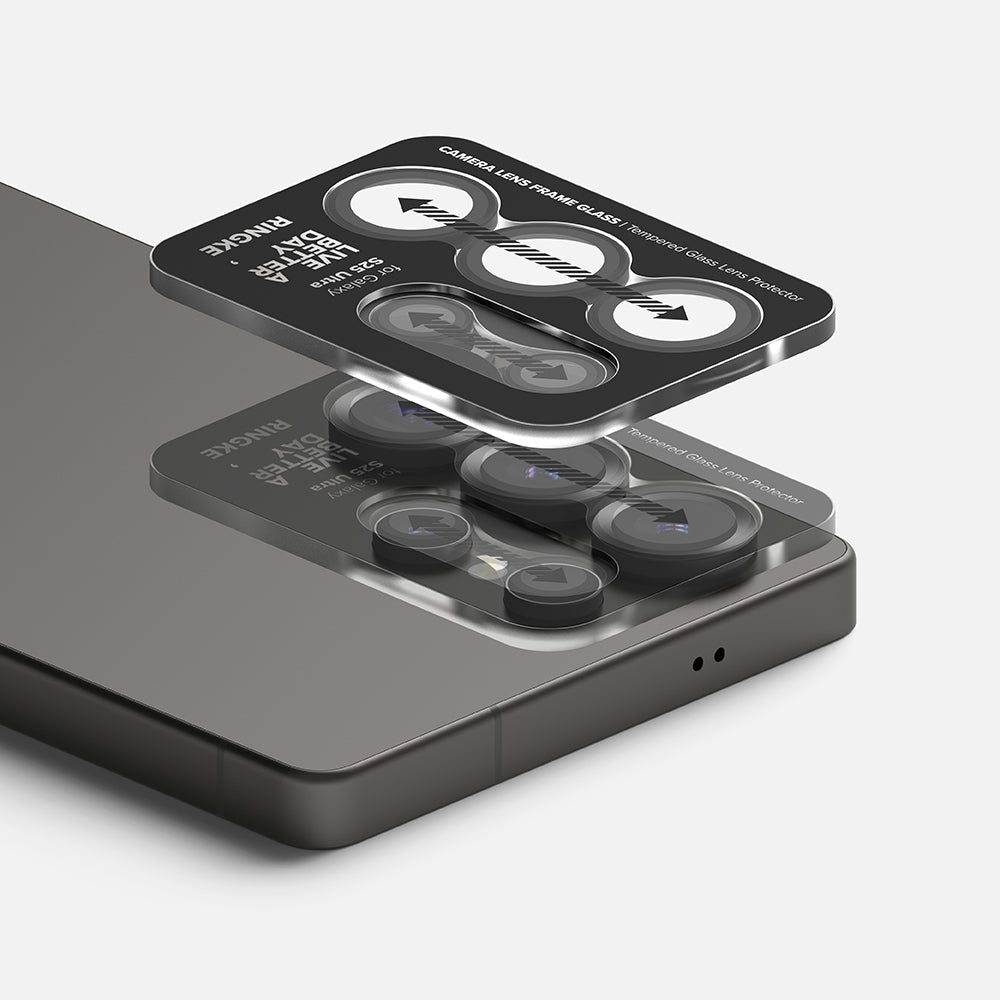Skyddsfilm Ringke Bakre Kamera för Samsung Galaxy S25 Ultra S938, Härdat Glas, Svart