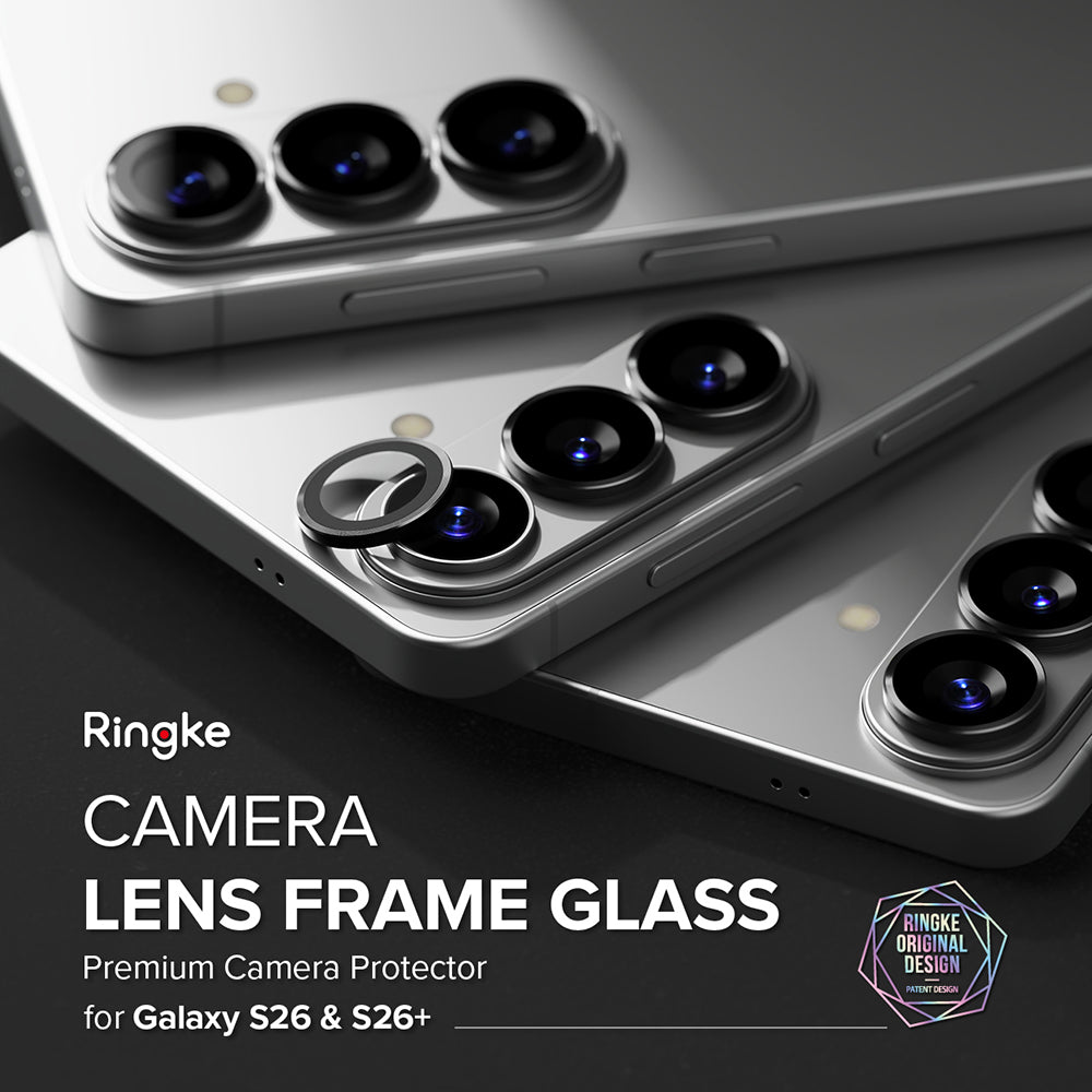 Skyddsfilm Ringke Bakre Kamera för Samsung Galaxy S26 Plus S947 / S26, Härdat Glas, Set med 2 stycken, Svart