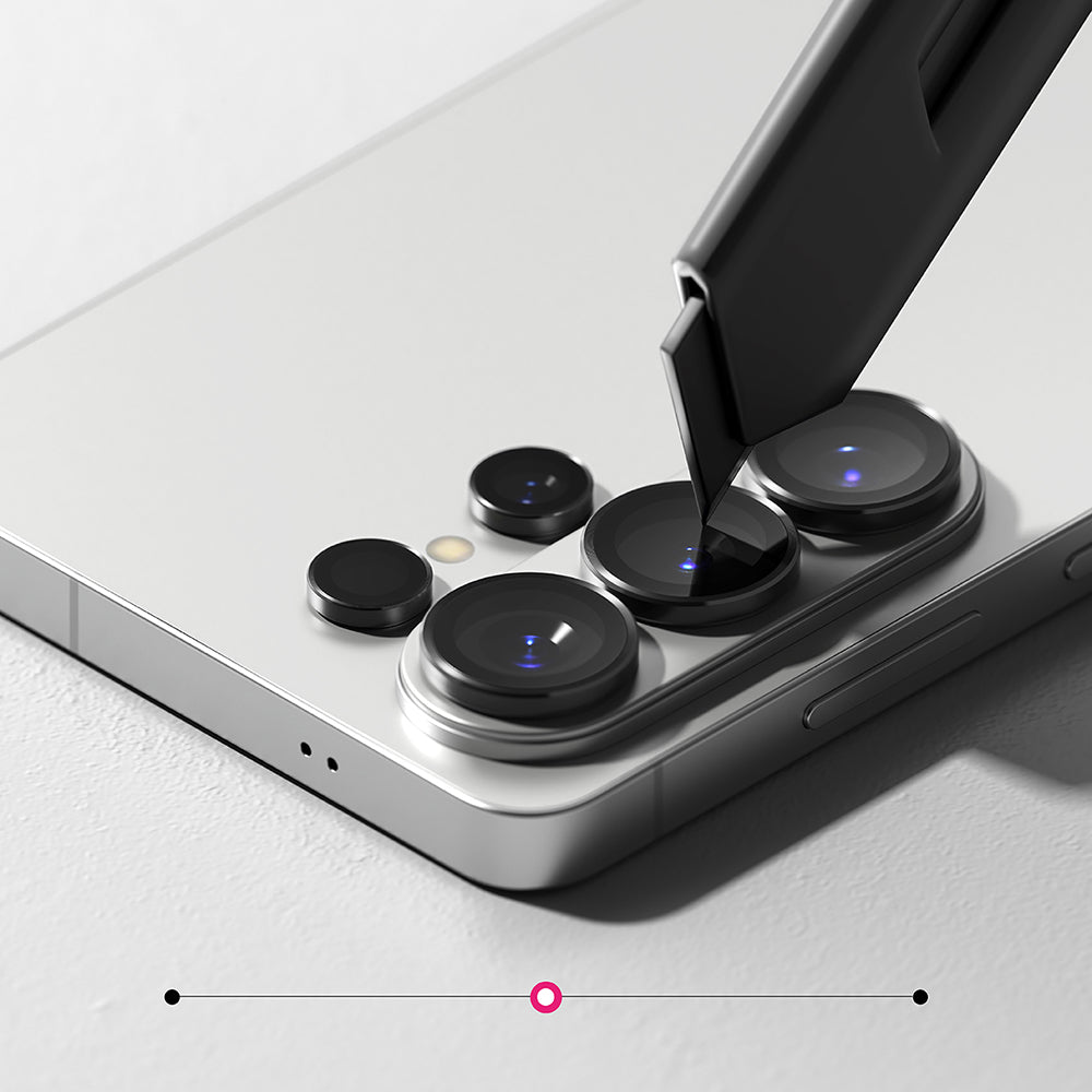 Skyddsfilm för bakre kameran Ringke för Samsung Galaxy S26 Ultra S948, Härdat glas, Set med 2 stycken, Svart