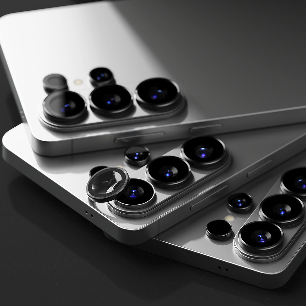Skyddsfilm för bakre kameran Ringke för Samsung Galaxy S26 Ultra S948, Härdat glas, Set med 2 stycken, Svart