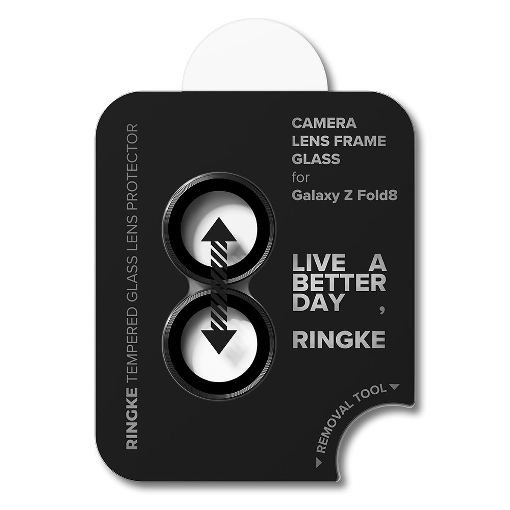 Ringke bakkameraskyddsfilm för Samsung Galaxy Z Fold8 F971, härdat glas, set med 2 stycken, svart