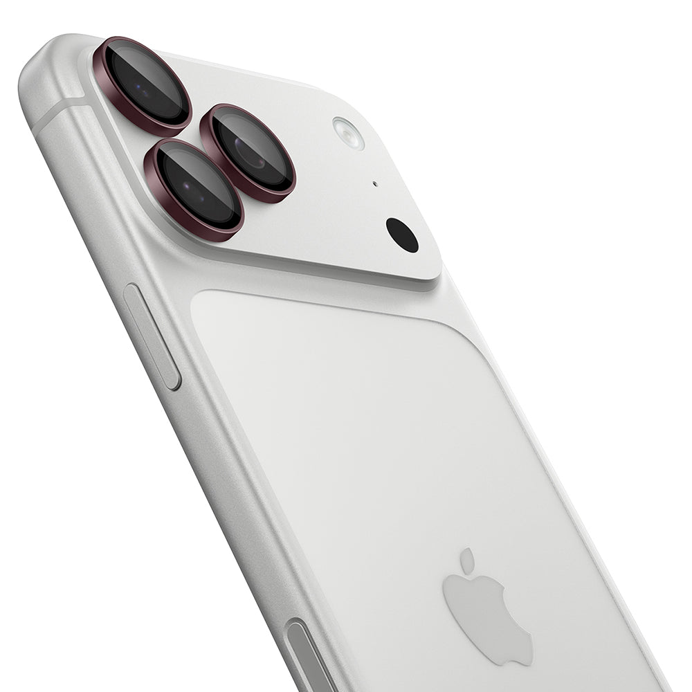 Skyddsfodral för bakre kamera Spigen GlastR EZ FIT Optik Pro för Apple iPhone 18 Pro / 18 Pro Max, härdat glas, set med 2 stycken, vinröd