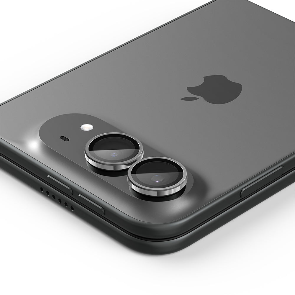Skyddsfilm för bakre kamera Spigen GlastR EZ FIT Optik Pro för Apple iPhone Duo, härdat glas, set om 2 stycken, grå AGL12012