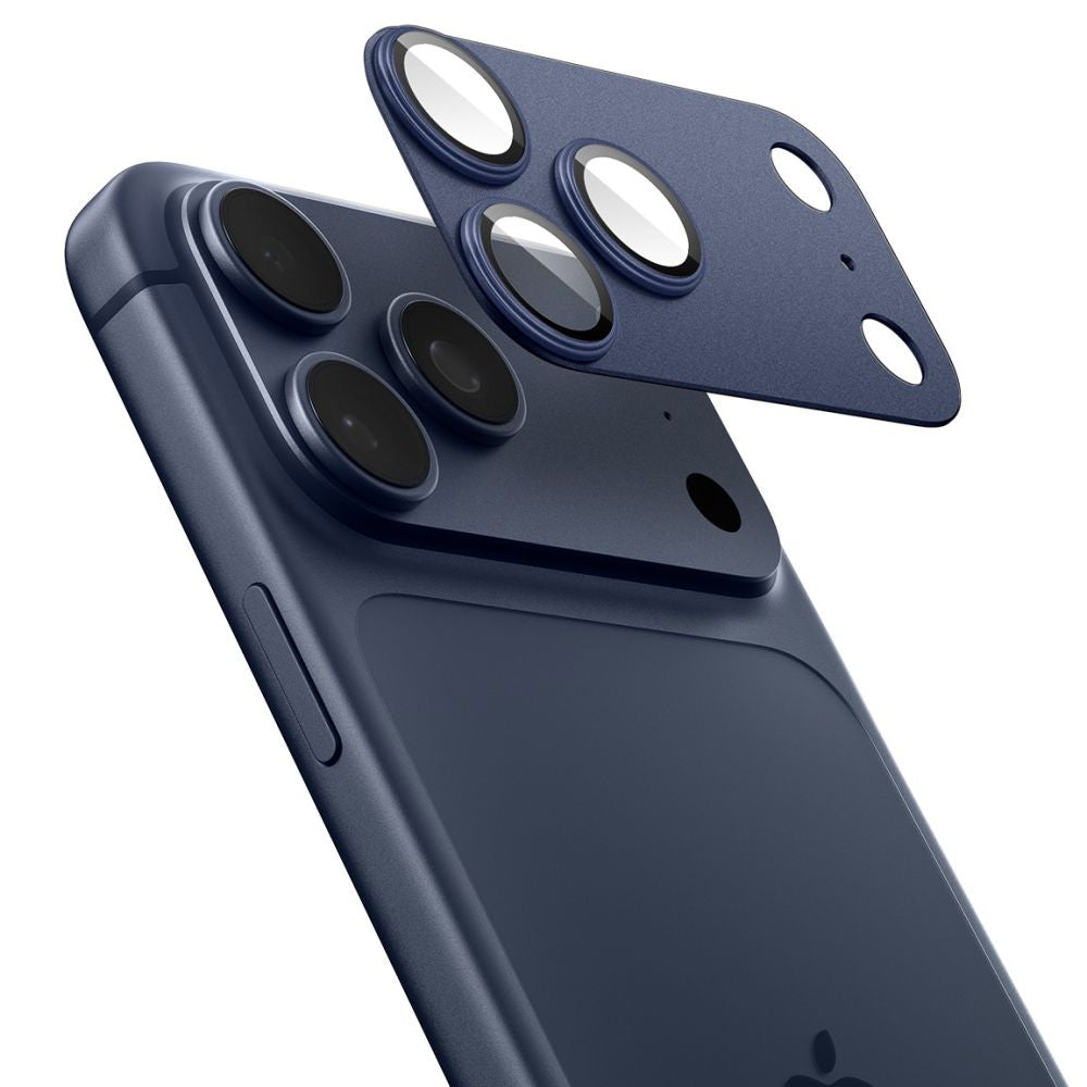 Skyddsfilm för bakre kamera Spigen GlastR EZ FIT Optik Pro XL för Apple iPhone 17 Pro Max, Härdat Glas, Blå AGL10651