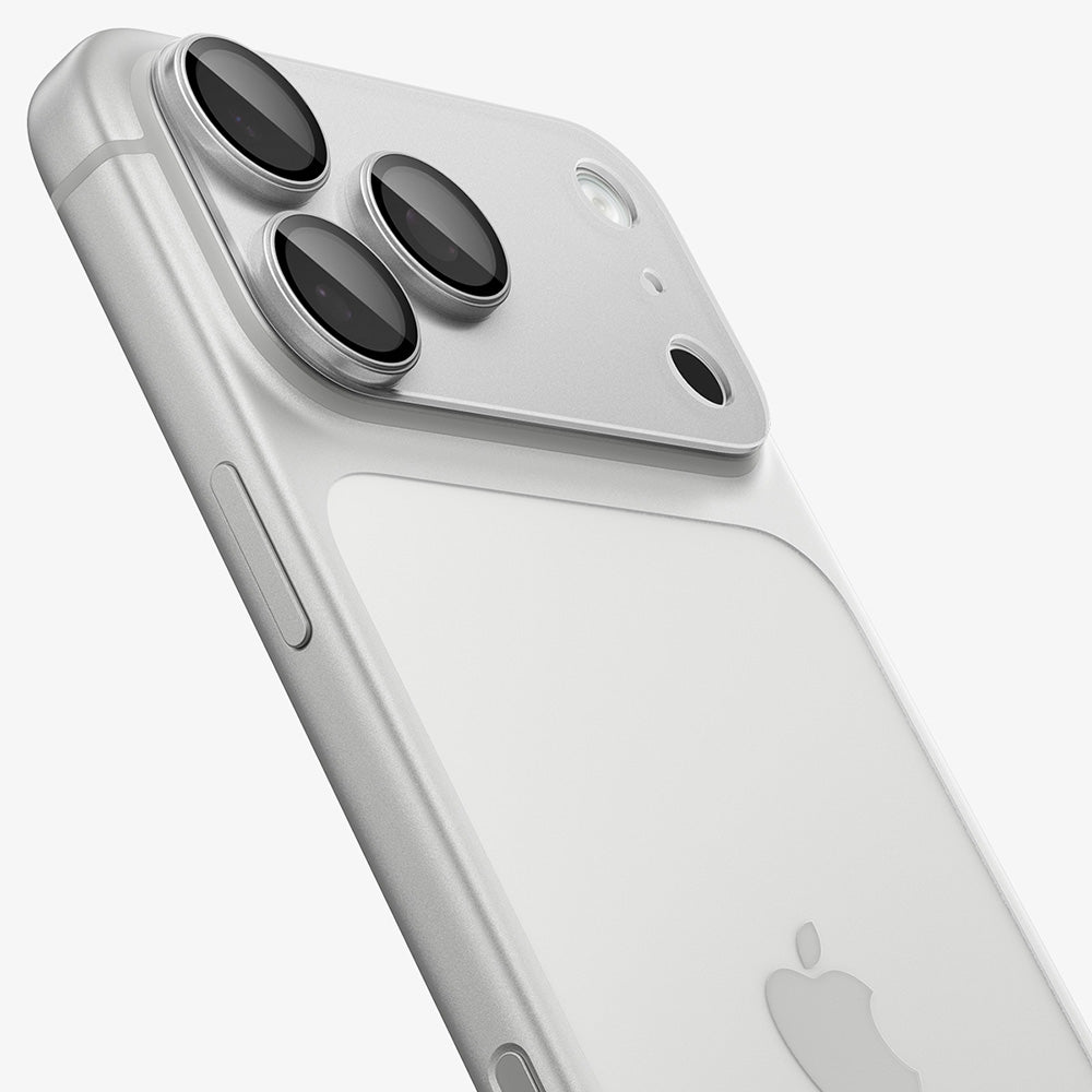 Skyddsfodral för bakre kamera Spigen GlastR EZ FIT Optik Pro XL för Apple iPhone 18 Pro, härdat glas, silver AGL12038