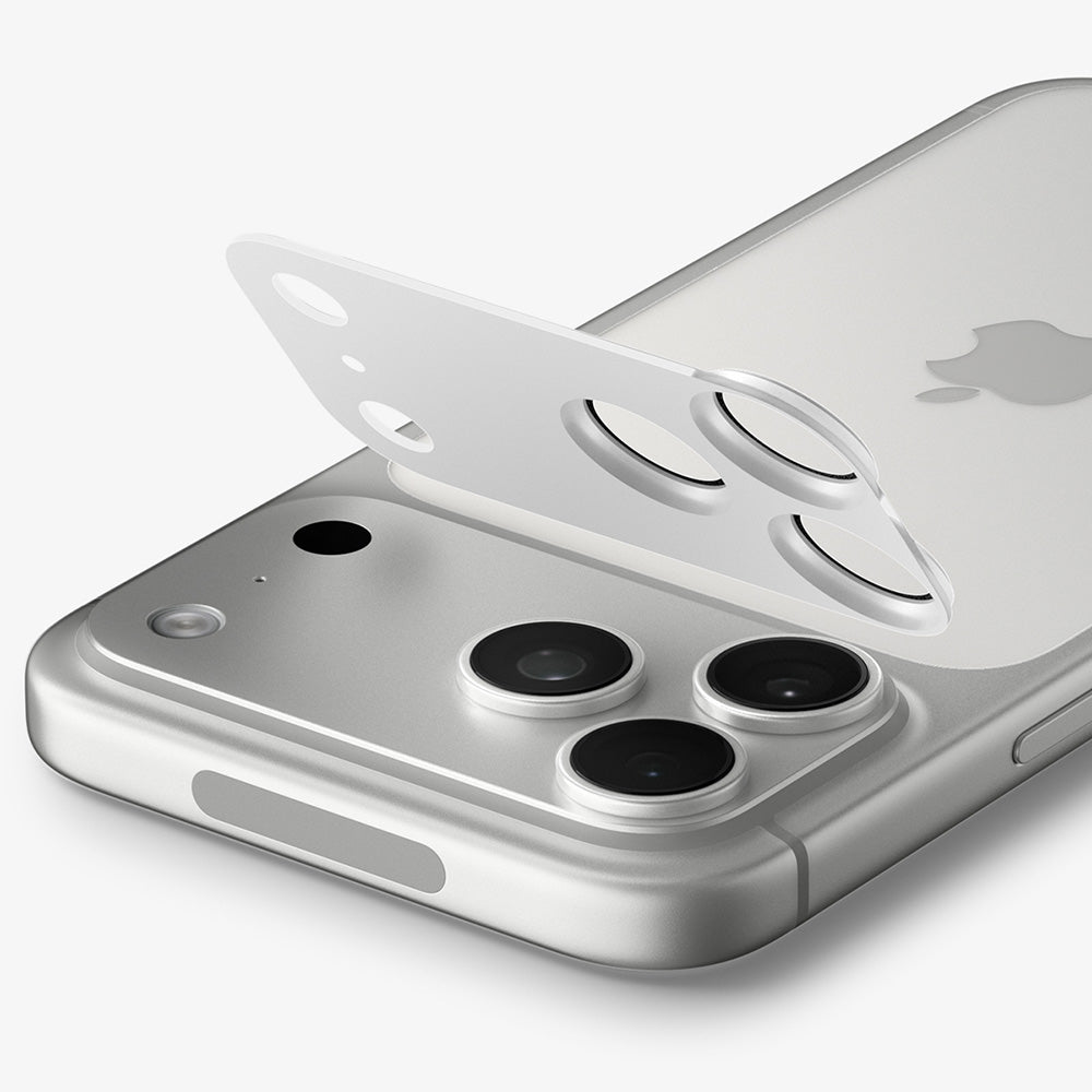 Skyddsfodral för bakre kamera Spigen GlastR EZ FIT Optik Pro XL för Apple iPhone 18 Pro, härdat glas, silver AGL12038