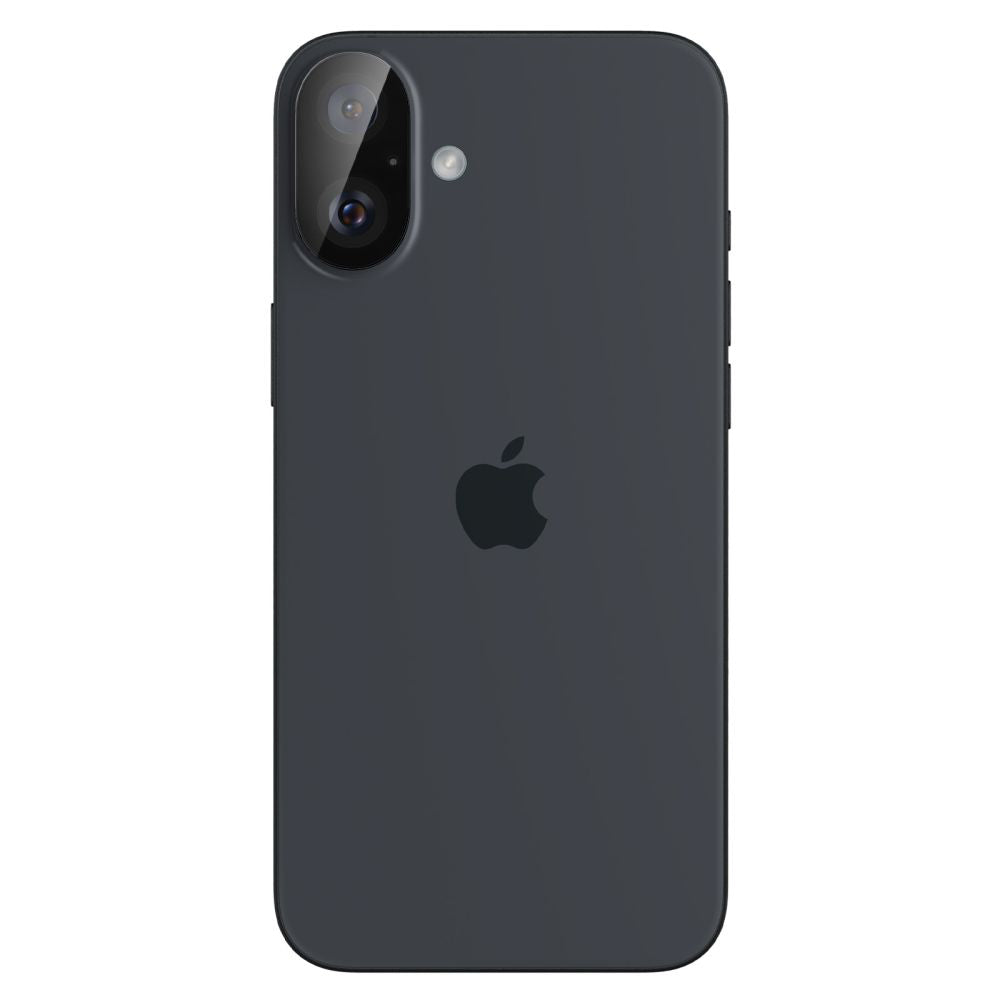 Skyddsfilm för bakre kameran Spigen GlastR Optik för Apple iPhone 16 Plus / 16, Härdat glas, Set med 2 stycken, Svart AGL07922