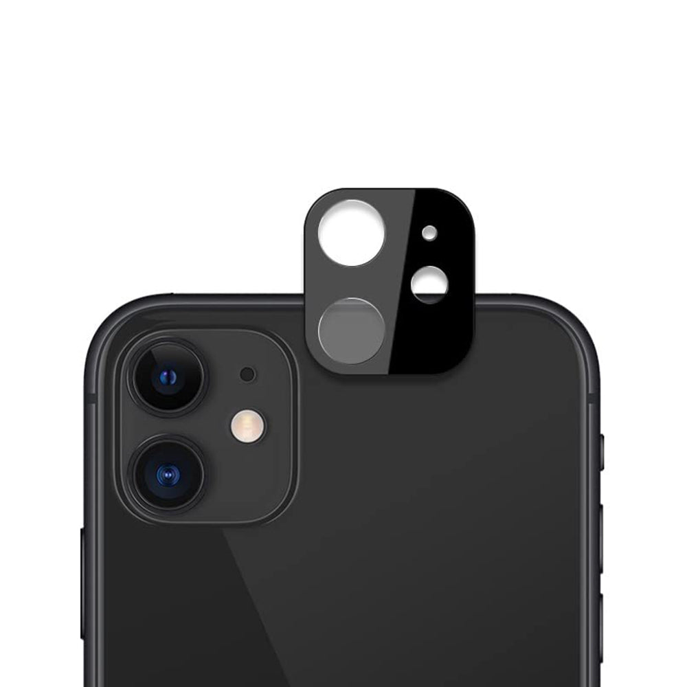 Skyddande film för bakre kamera Techsuit för Apple iPhone 12, härdat glas, svart