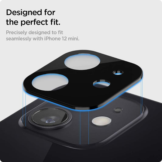 Skyddande film för bakre kamera Techsuit för Apple iPhone 12, härdat glas, svart