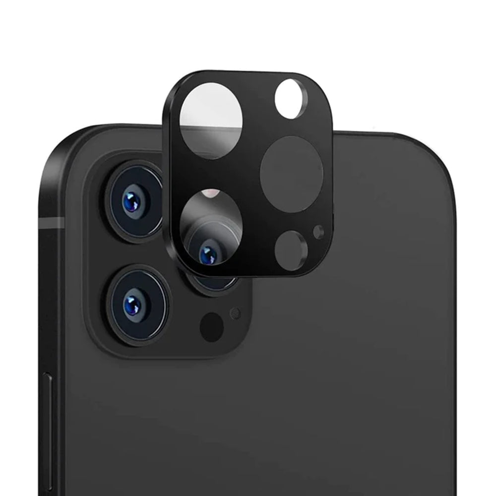 Skyddande bakre kameraskydd Techsuit för Apple iPhone 14 Pro Max / 14 Pro, härdat glas, svart