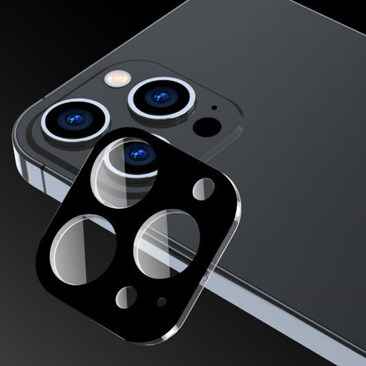 Skyddande bakre kameralinsfilm Techsuit för Apple iPhone 15 Pro Max / 15 Pro, härdat glas, svart