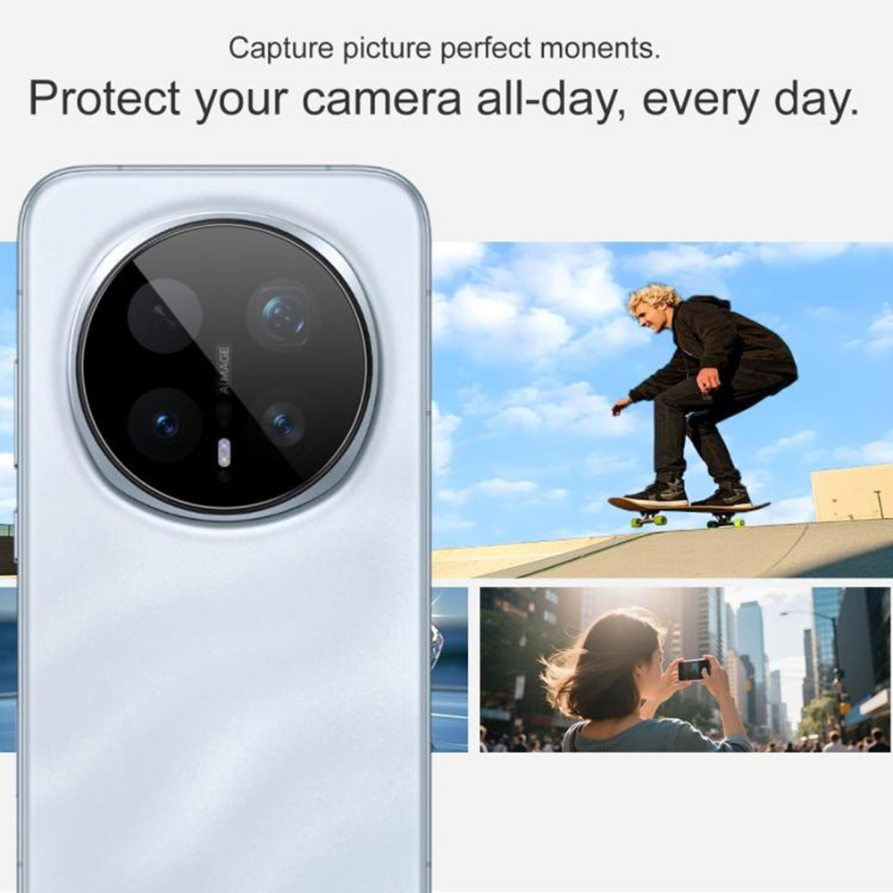 Skyddsfilm för bakre kamera Techsuit för Honor Magic8 Pro, Härdat glas, Svart