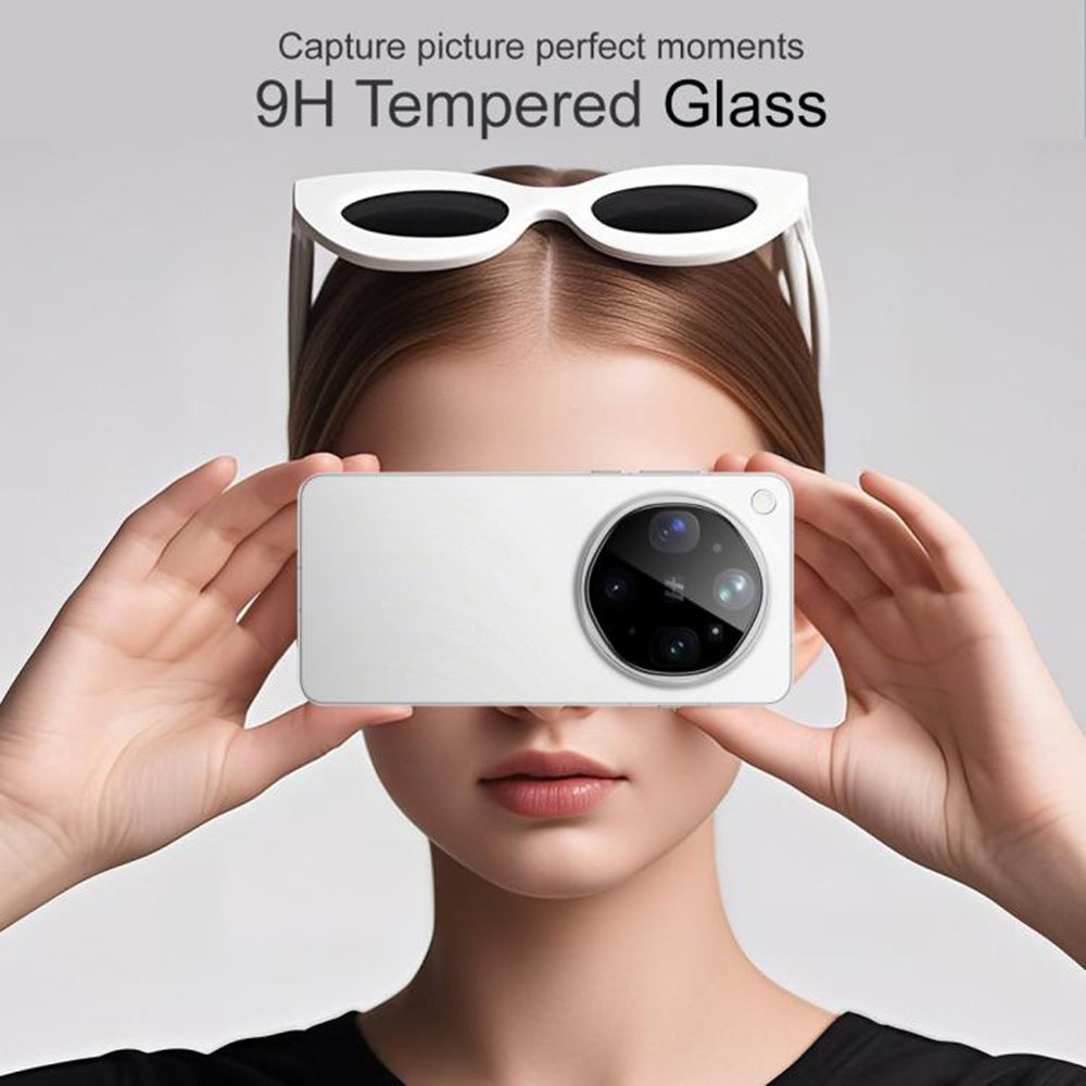 Skyddsplast för bakre kamera Techsuit för Oppo Find X9 Ultra, härdat glas, svart