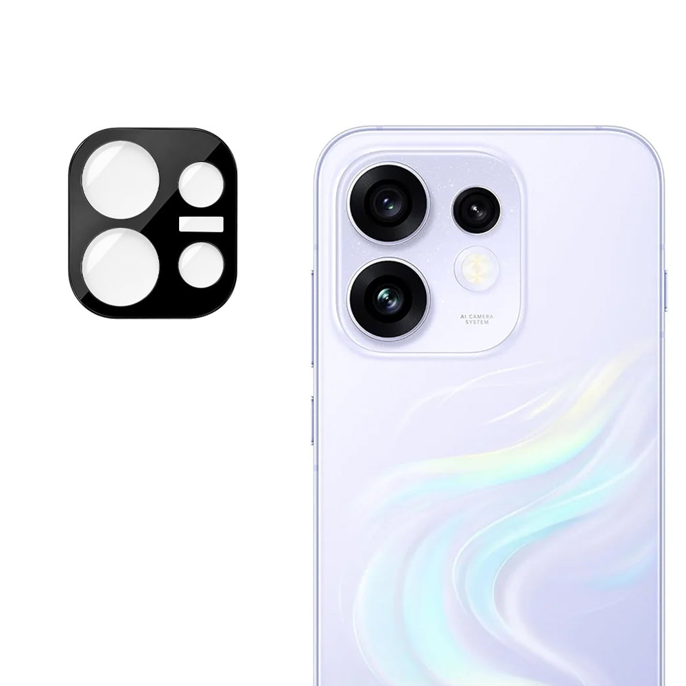 Skyddande bakre kameraskydd Techsuit för Oppo Reno16, härdat glas, svart