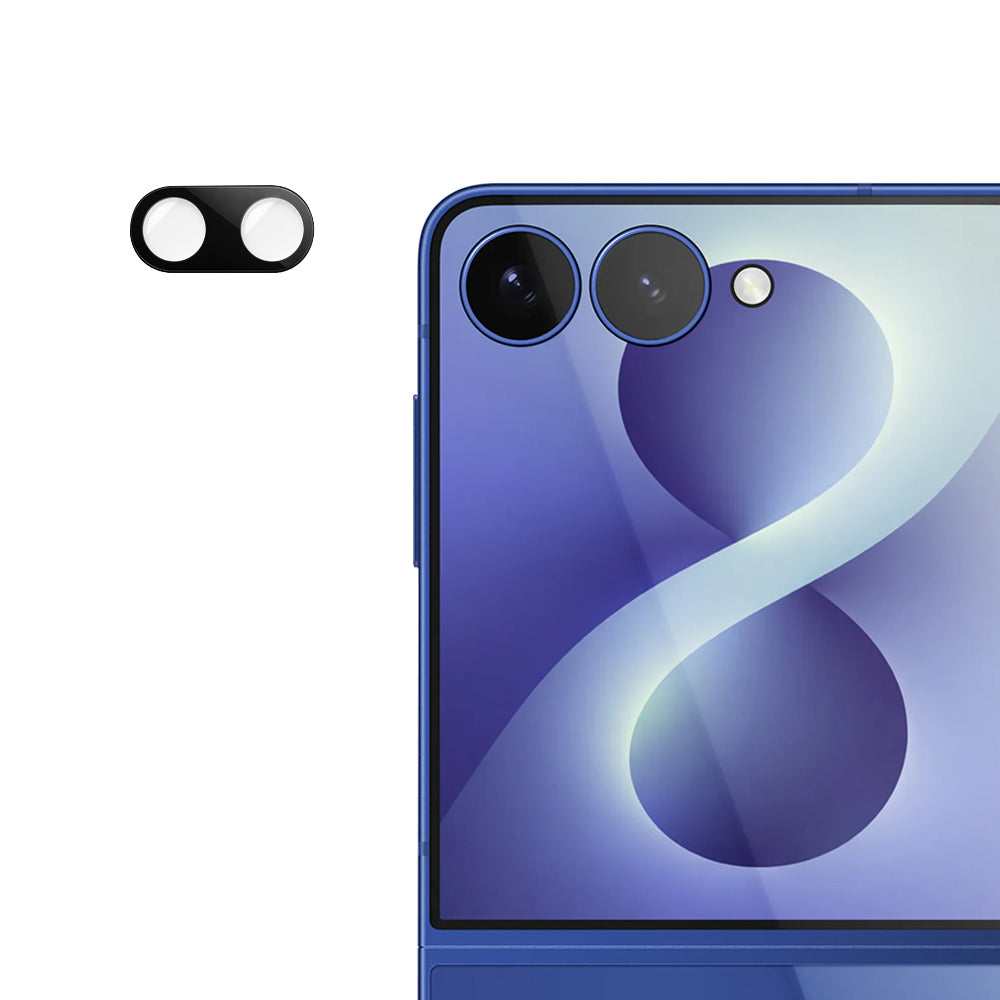 Skyddsfodral för bakre kamera Techsuit för Samsung Galaxy Z Flip8 F776, härdat glas, svart