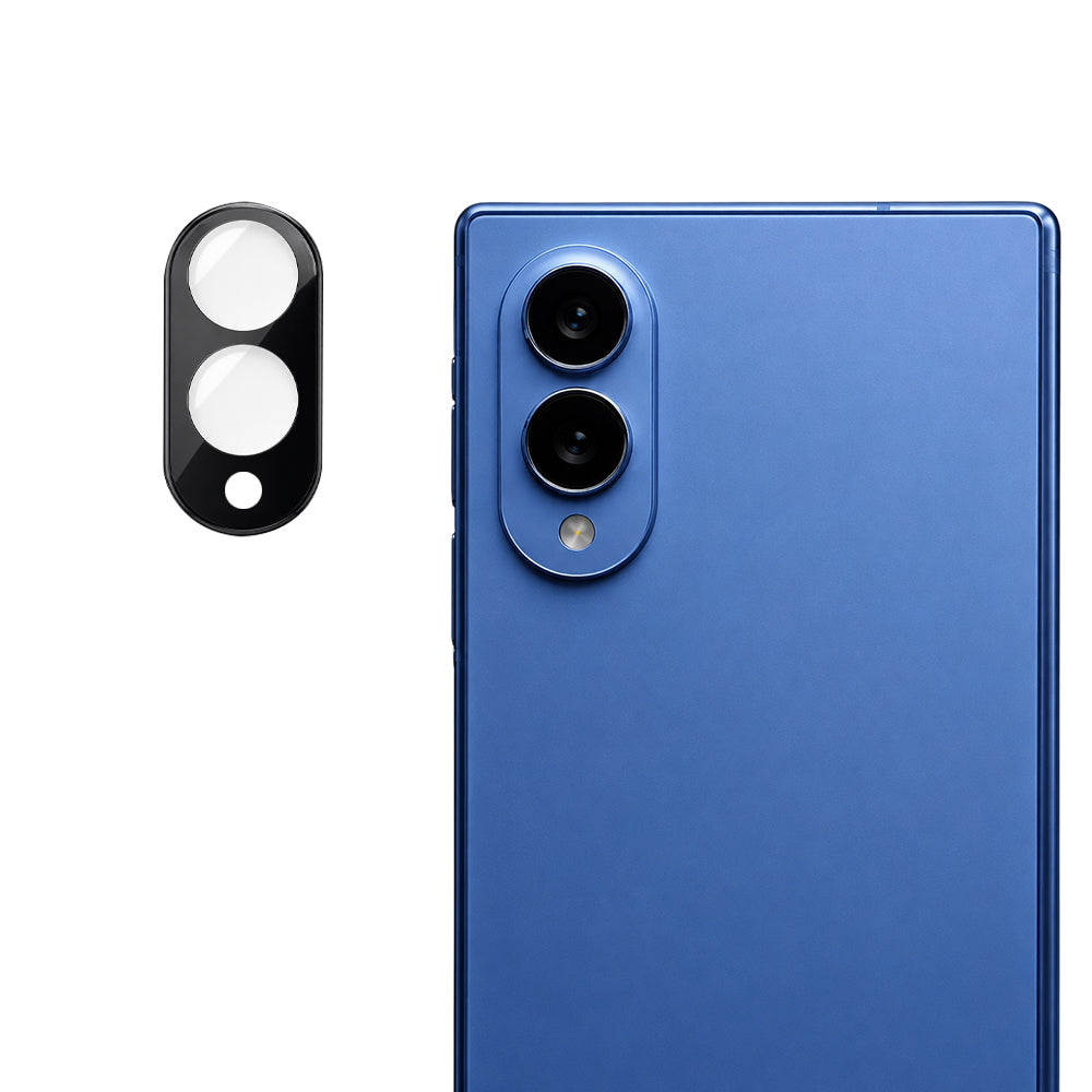 Skyddande bakre kameraskydd Techsuit för Samsung Galaxy Z Fold8 F976, härdat glas, svart