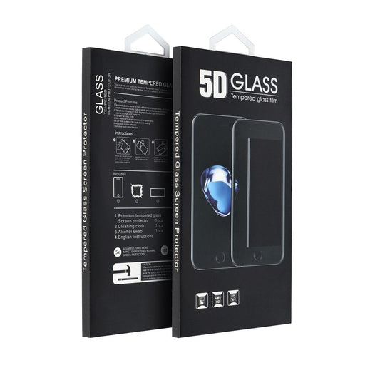 OEM-skärmskydd för Apple iPhone 12 mini, skiktat glas, full limning, 5D, svart