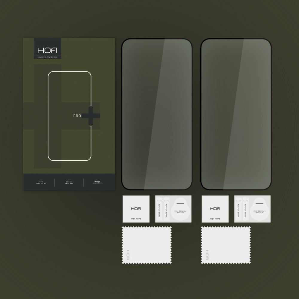 Skärmskydd HOFI Glass PRO+ för Samsung Galaxy A55 5G A556 / A35 5G A356, Härdat Glas, Full Lim, Set om 2 stycken, 2.5D, Svart