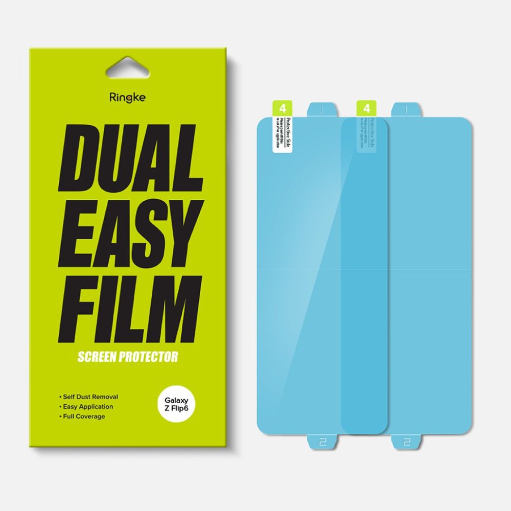 Skyddsfilm Ringke Dual Easy för inre skärmen på Samsung Galaxy Z Flip6 F741, Plast, Set om 2 stycken