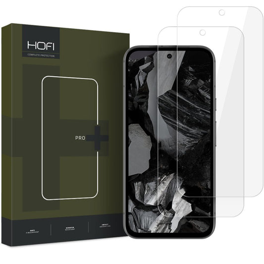 HOFI Glass PRO+ skärmskydd för Google Pixel 9 / 9 Pro, glasskyddat, full limning, set 2 delar, 2,5D