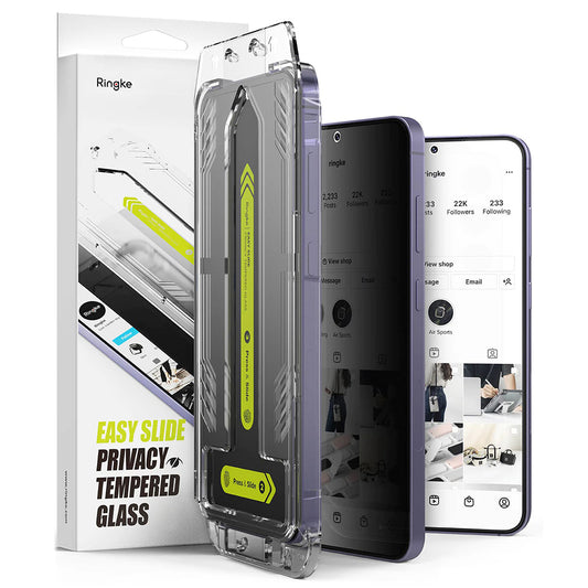 Skärmskydd Privacy Ringke Easy Slide för Samsung Galaxy S25+ S936 / S24+ S926, Härdat Glas, Full Lim, Set med 2 stycken