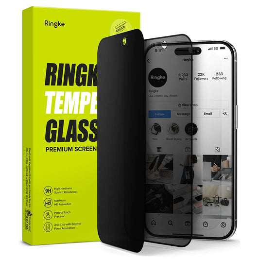 Skyddsfilm Privacy Ringke för Apple iPhone 15 Pro Max, Härdat Glas, Full Lim