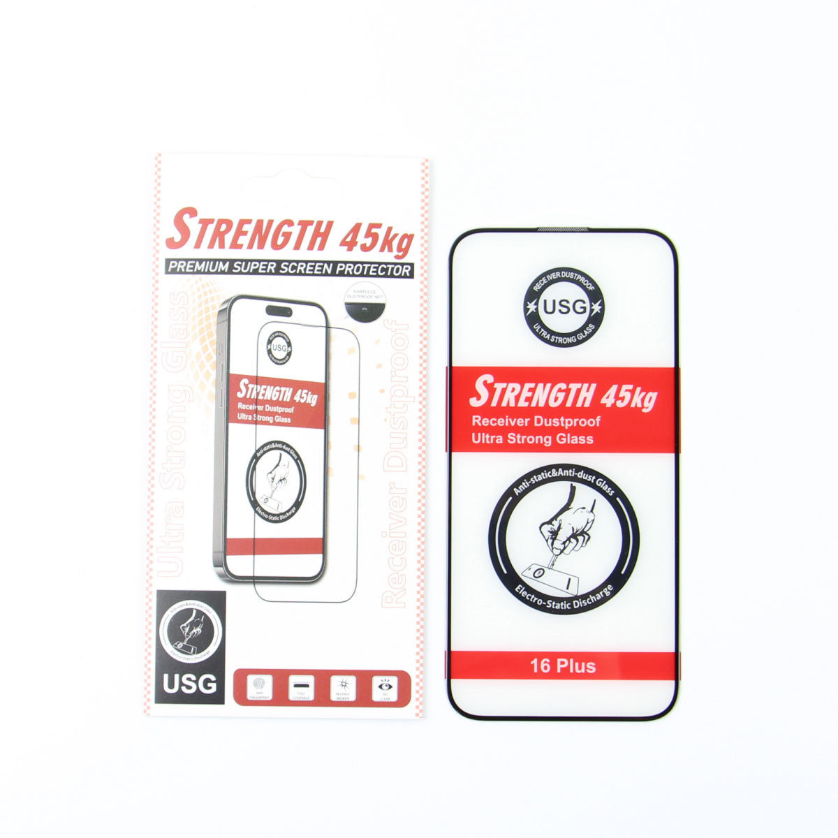 OEM Ultra Strong 45KG Skärmskydd för Samsung Galaxy A26 A266, Härdat Glas, Fullt Lim, 2.5D, Svart