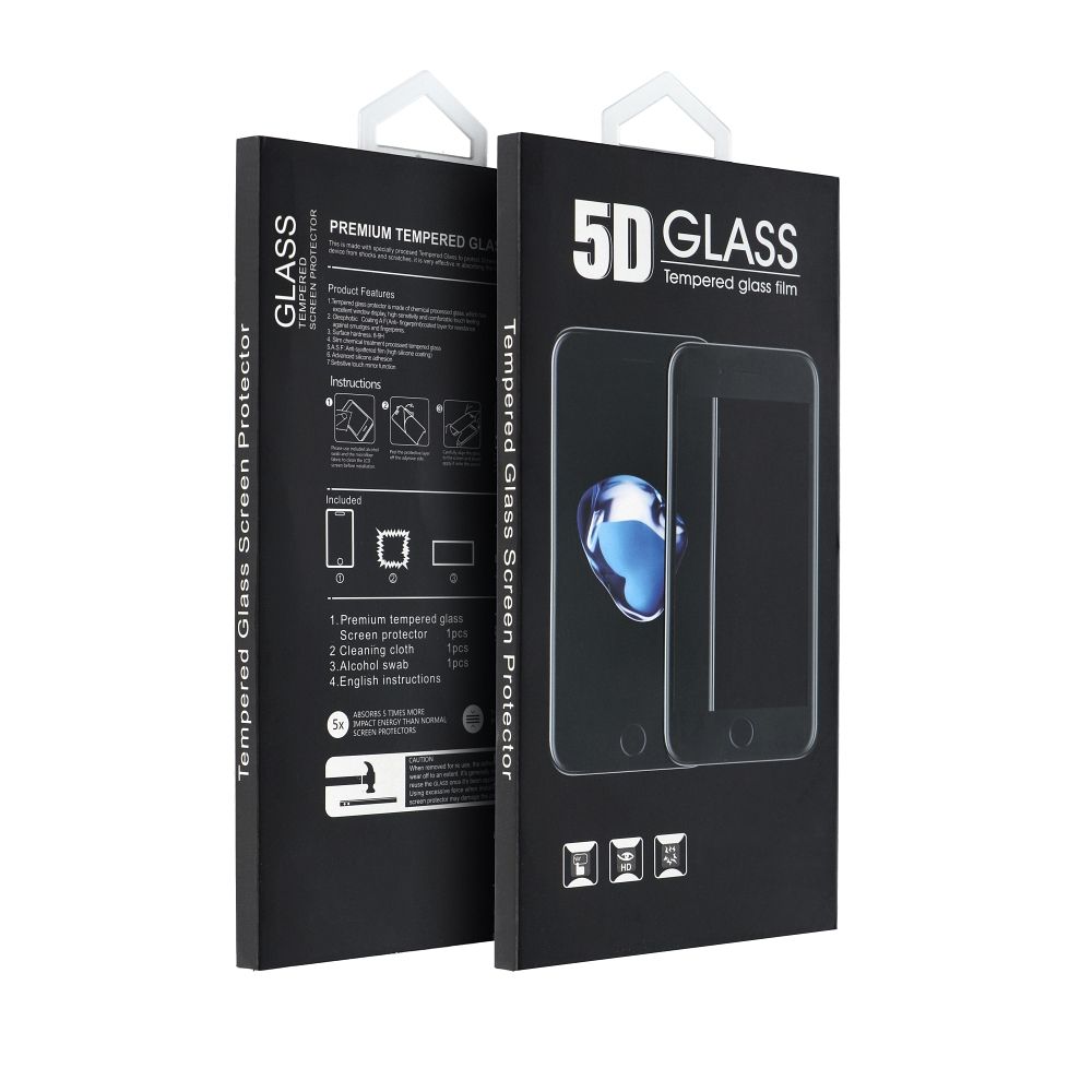 Skärmskydd OEM för Apple iPhone 17 Pro Max, Härdat Glas, Full Lim, 5D, Svart