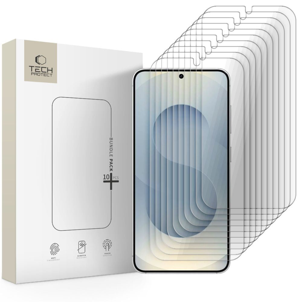 Skärmskydd Tech-Protect för Samsung Galaxy S25 S931 / S24 S921, Härdat Glas, Full Lim, Set om 10 stycken