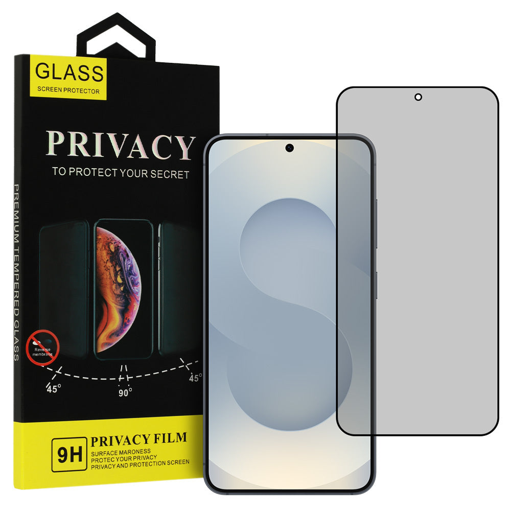 Privacy-skärmskydd OEM Shield Screen för Samsung Galaxy S25 S931, Härdat glas, Fullt limmad