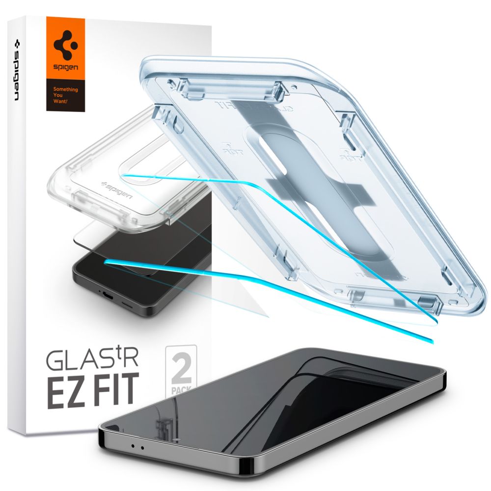 Skärmskydd Spigen GlastR EZ FIT för Samsung Galaxy S25+ S936 / S24+ S926, Härdat Glas, Full Lim, Set med 2 stycken AGL07432