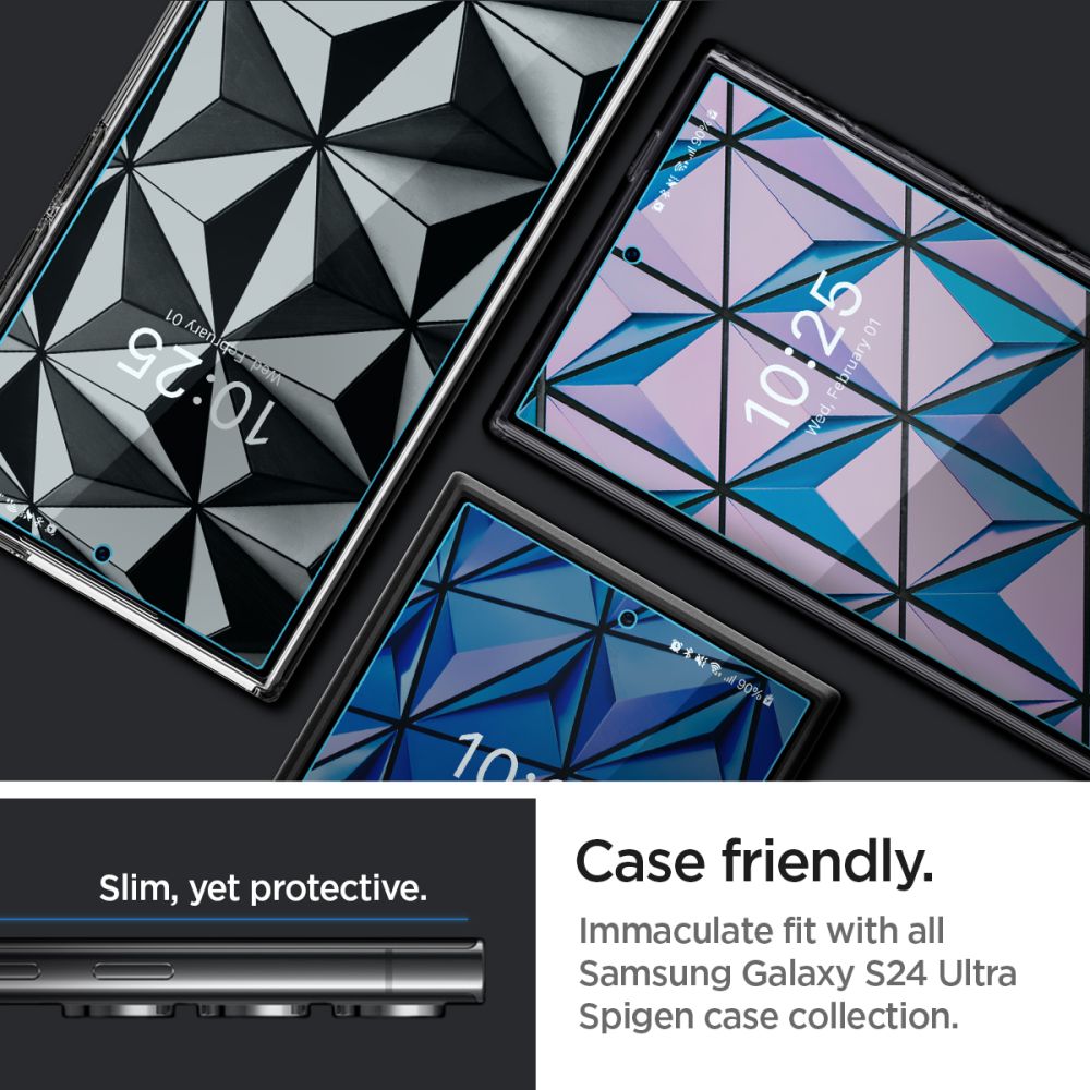 Skärmskydd Spigen Neo Flex för Samsung Galaxy S24 Ultra S928, Plast, Set med 2 stycken