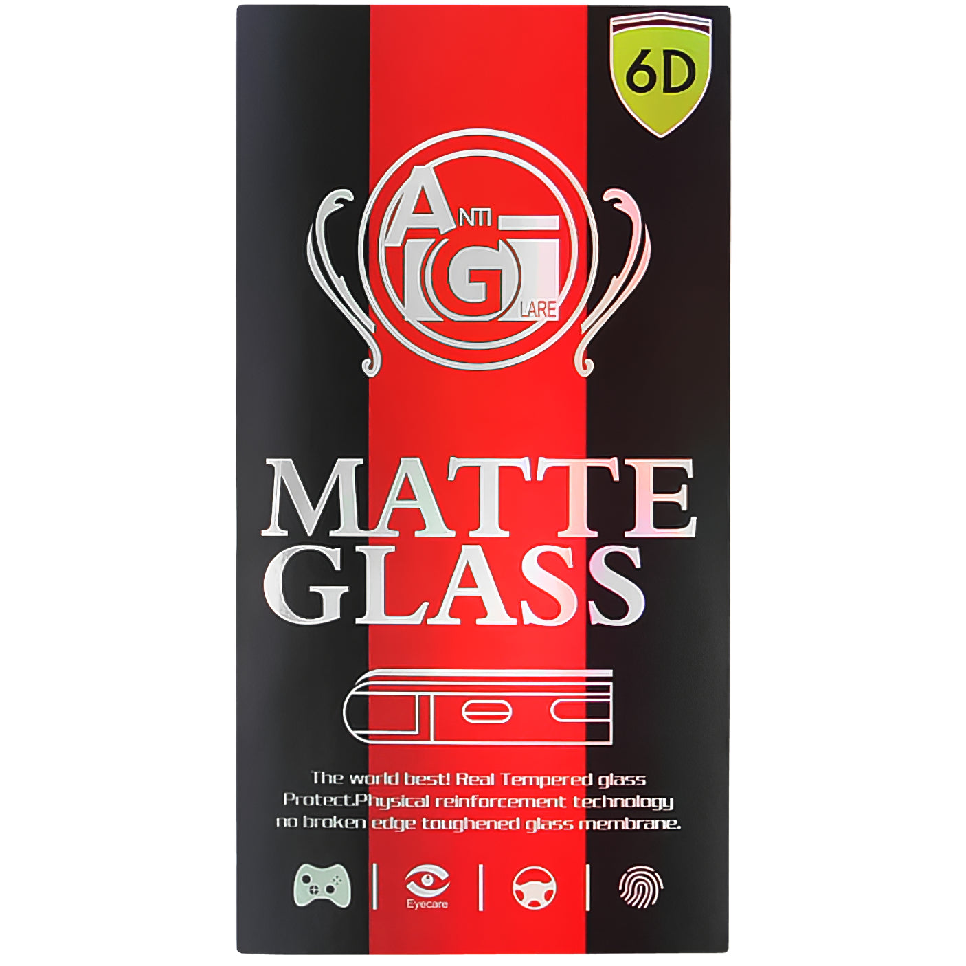 Skärmskydd Matte OEM för Samsung Galaxy A35 5G A356, Härdat Glas, Full Lim, 6D, Svart