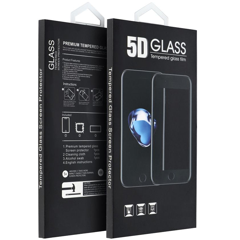 OEM-skärmskydd för Apple iPhone 16 Pro Max, skiktat glas, full limning, 5D, svart