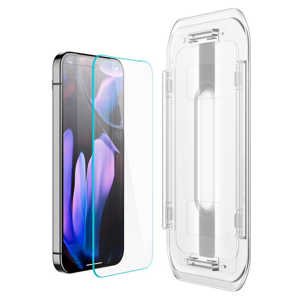 Spigen GlastR EZ FIT Screen Protector for Google Pixel 9 / 9 Pro, Tempered Glass, Full Glue, 2-Piece Set, 2.5D AGL08442