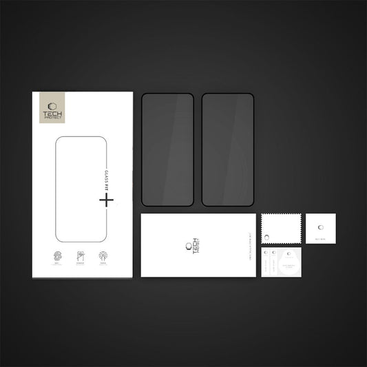 Skärmskydd Tech-Protect FIT+ för Xiaomi Poco X7 Pro, Härdat Glas, Full Lim, Set om 2 stycken, 2.5D